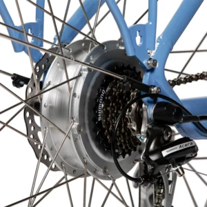 Rear hub motor on an electric bike